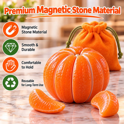 🍊🧲 Magnetic Stone Orange Fidget Toy — Peel, Rebuild & Relax with Satisfying Magnetic Play