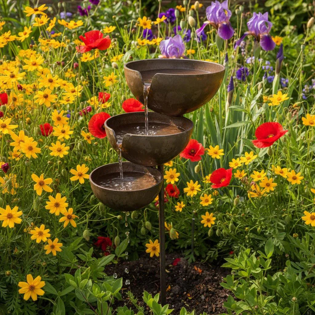 🔥Bring Life Back To Your Garden – Rain Catcher Bird Bath 🌿🐦