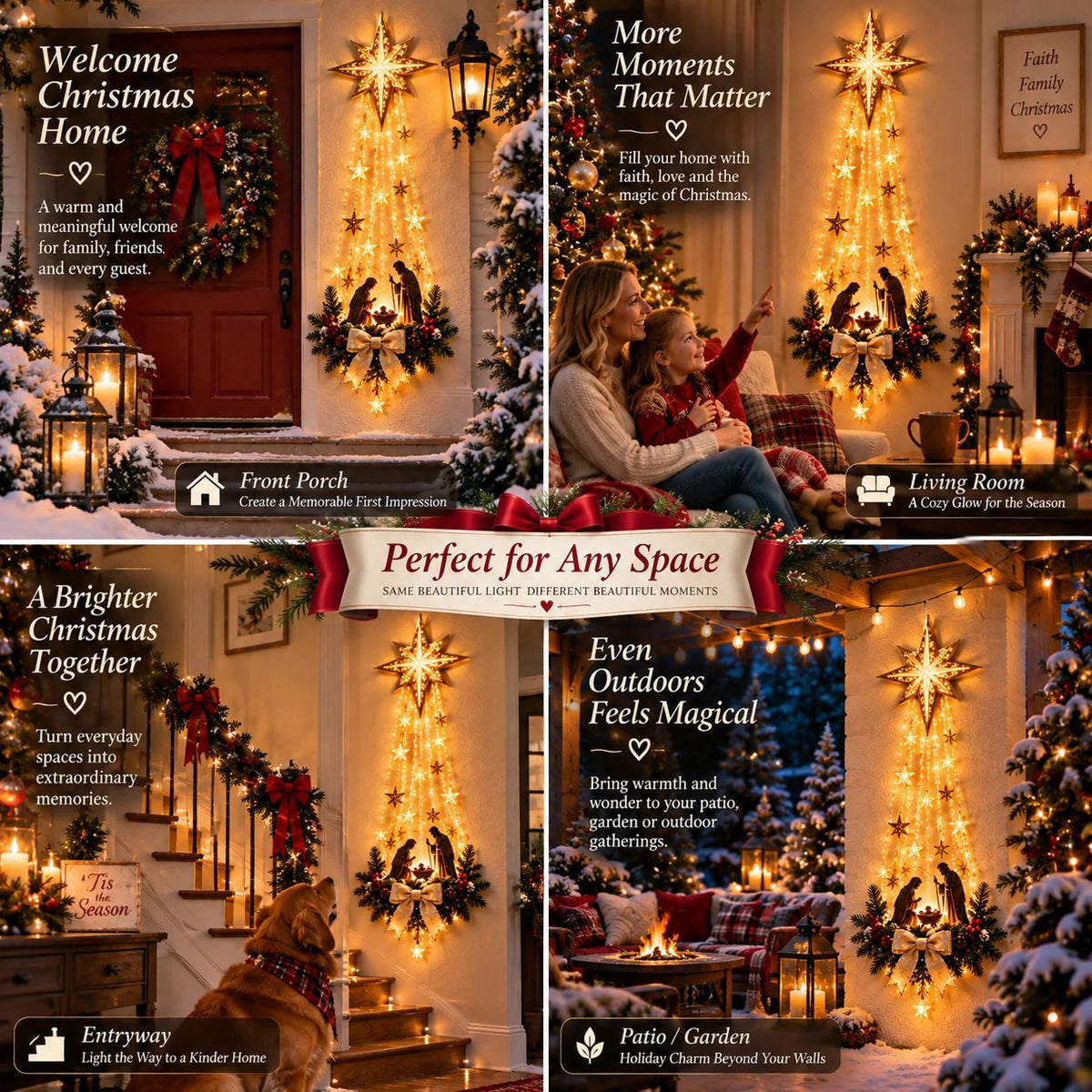 ✝️✨ Bethlehem Star of Faith™ – Lighted Nativity Wall Decor