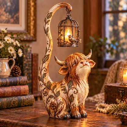 🐱✨ Little Guardian Cat Lantern™ | Vintage Lighted Sculpture
