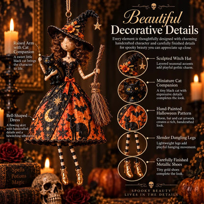 🎃 Midnight Ladies – Gothic Halloween Hanging Decor, Dark Spooky Wall Ornament