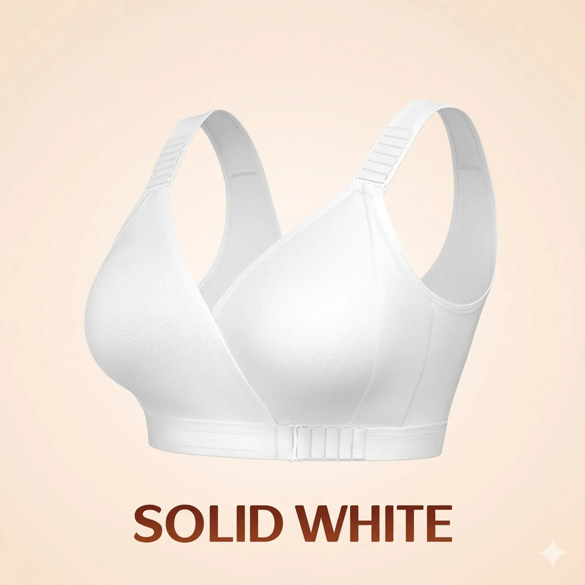 Front-Closure Wireless Comfort Bra – Adjustable Straps & Gentle Support
