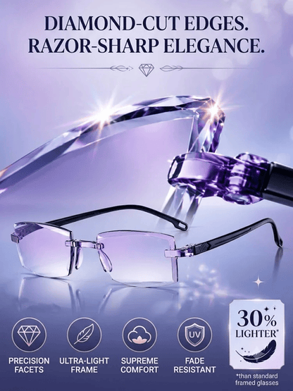 [Regain Your Youthful Vision] Ultra-Light Smart Zoom Diamond-Cut Edge Progressive Reading Glasses
