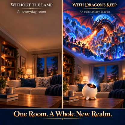 🐉 Dragon's Keep Fantasy Ceiling Projector | Magical Dragon & Castle Light
