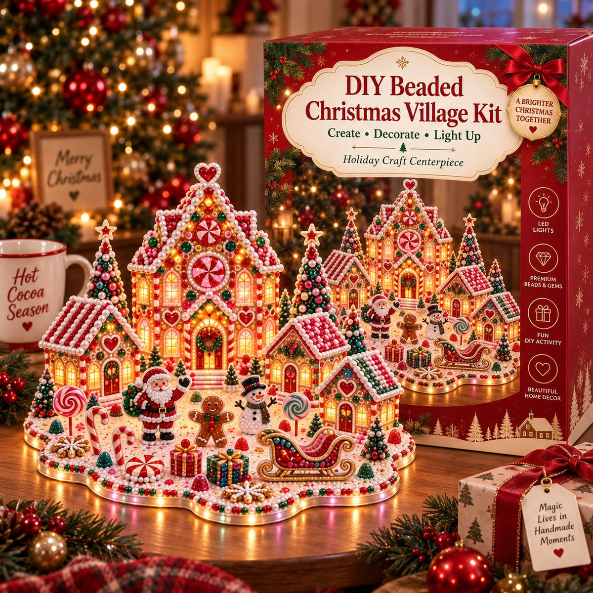 ✨🔥Magical Christmas Village 3D Gem Art DIY Kit