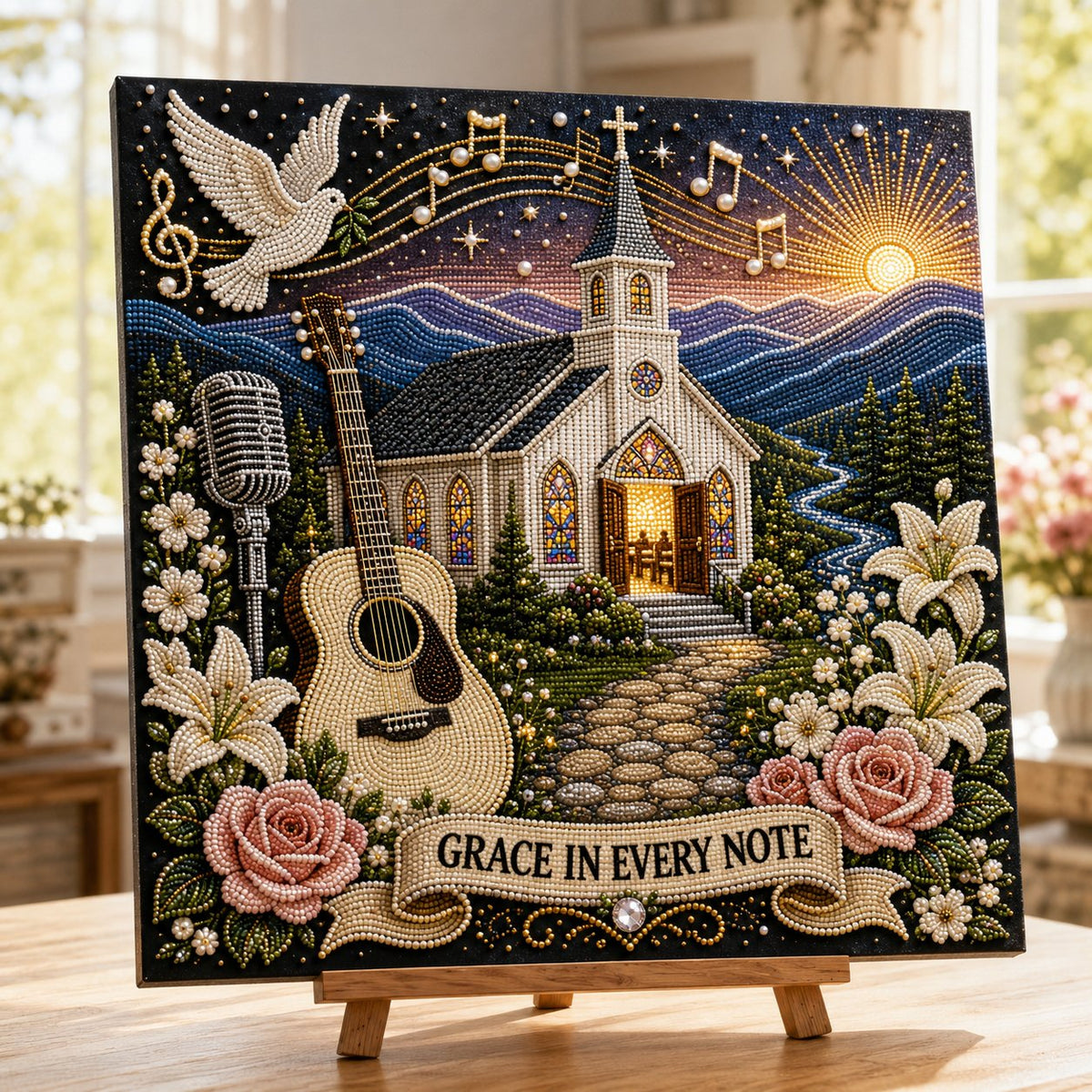 🎤 Premium 3D Pearl Dolly Country Music Tribute Art Kit | Luxury Flocked Canvas with Scratch-Resistant Non-Fading Acrylic Resin Pearls & Faceted Drills DIY Keepsake Decor 💎✨