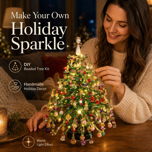 🎅 DIY Beaded Christmas Tree Kit – 🎄Create Your Own Sparkling Holiday Decoration