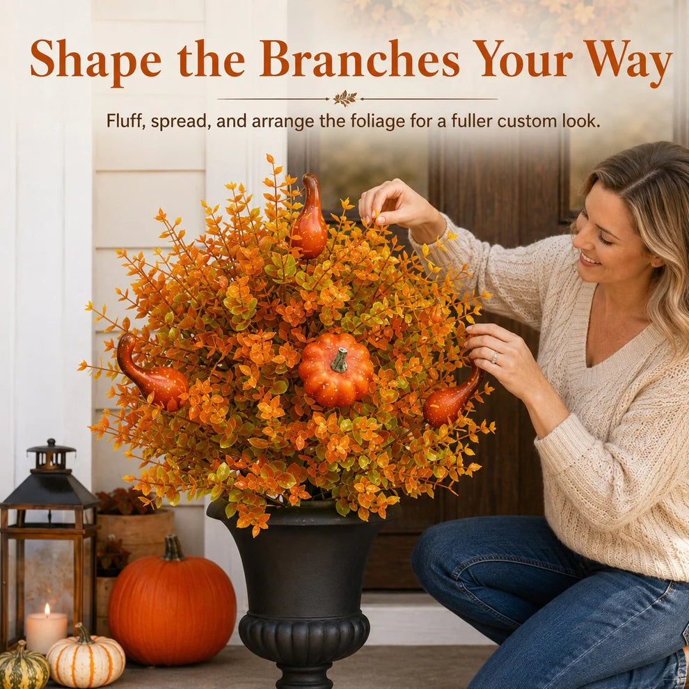 🔥Halloween Early Bird Special Sale 50% OFF - Artificial Fall Pumpkin Tree Stakes🍂