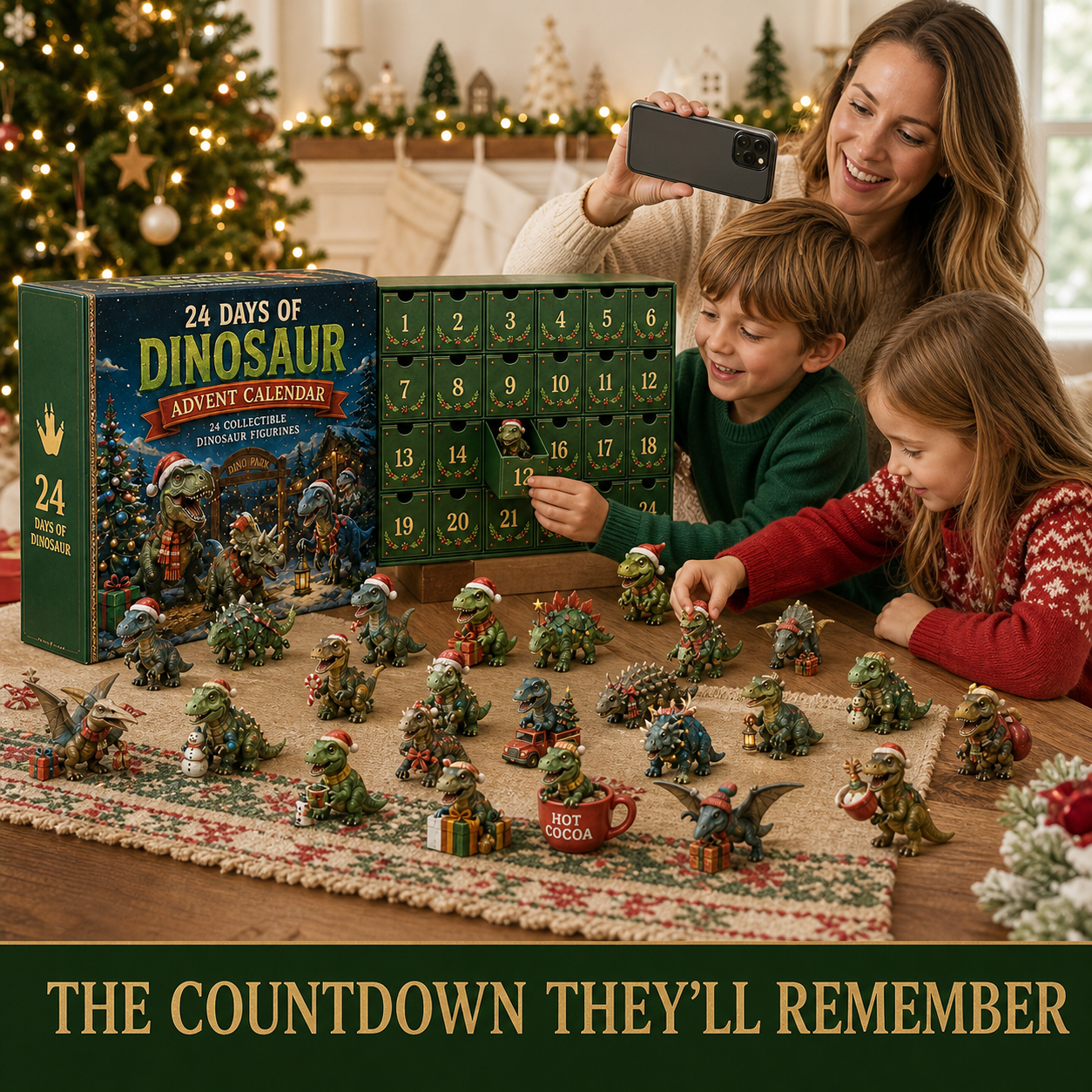 🦖 24 Days of Dinosaur Christmas Advent Calendar 2026 – 24 Collectible Dino Surprises