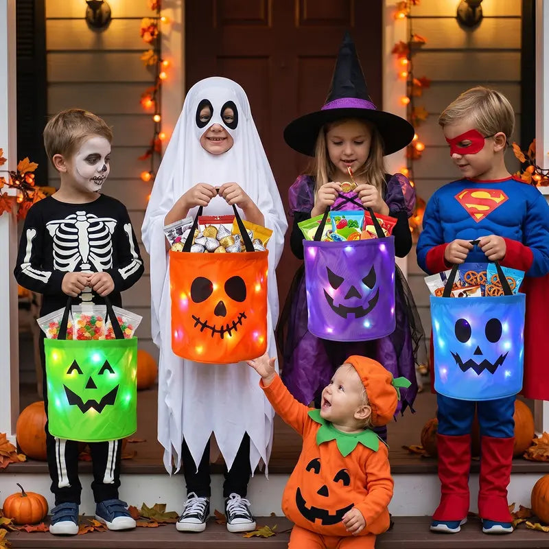 LED Light Up Halloween Candy Bucket