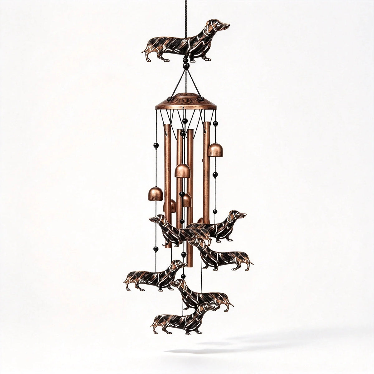 🐶 Dachshund Metal Wind Chime, Outdoor Garden Decor