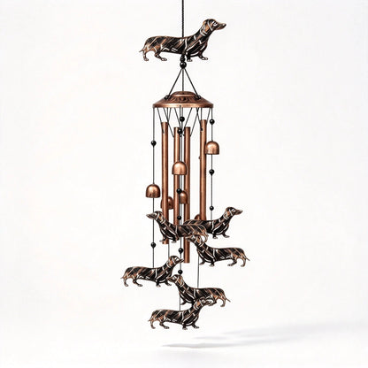 🐶 Dachshund Metal Wind Chime, Outdoor Garden Decor