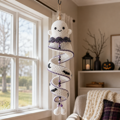 ☃️ Crochet Snowman Spiral Ornament DIY Kit | Complete Beginner-Friendly Set with Soft Yarn, Crochet Hook, Festive Beads, Snowflakes & Step-by-Step Guide 🧶🎄✨