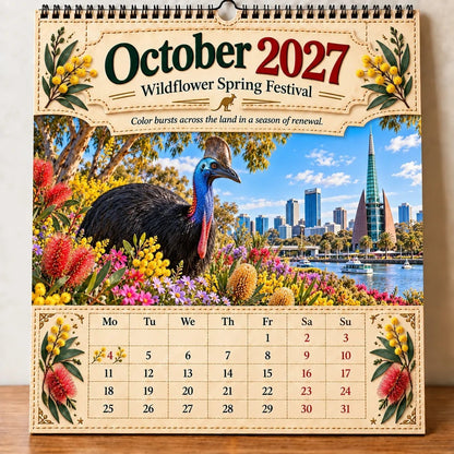 🔥🦘- 2027 Australia 125th Anniversary Wall Calendar 🐨