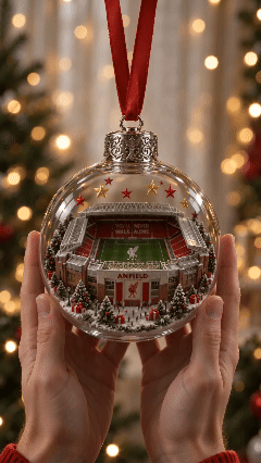 ⚽🎄 Christmas Sale: 50% OFF – Light-Up Football Stadium Ornament | 20 Styles