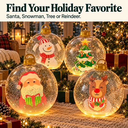 Glowing Christmas Ball, Outdoor Decoration With LED Lights