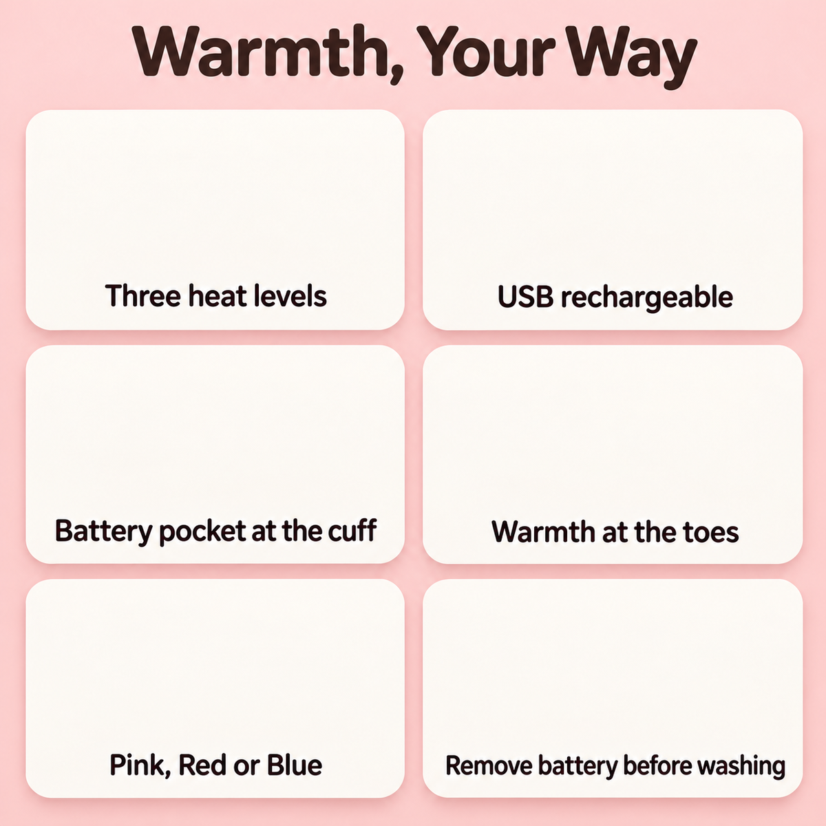 Full-Foot Heated Ski Socks: USB-Rechargeable Electric Heated Socks