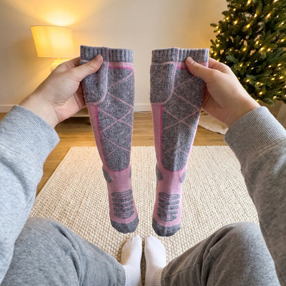 Full-Foot Heated Ski Socks: USB-Rechargeable Electric Heated Socks
