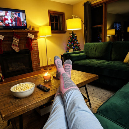 Full-Foot Heated Ski Socks: USB-Rechargeable Electric Heated Socks