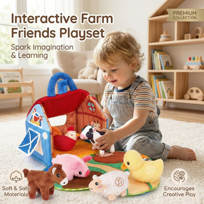 7 Piece Plush Farm Animal Sound Play Set