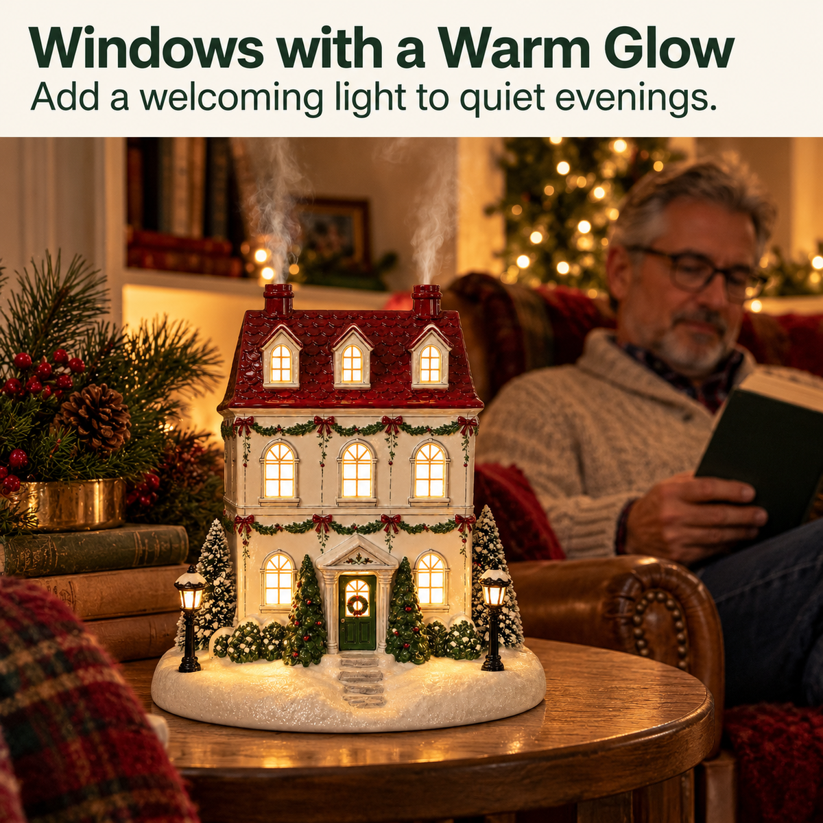 Windows with a warm glow