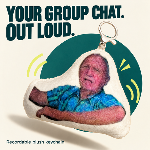 🔊 Hit the Road Dude — Recordable Plush Keychain