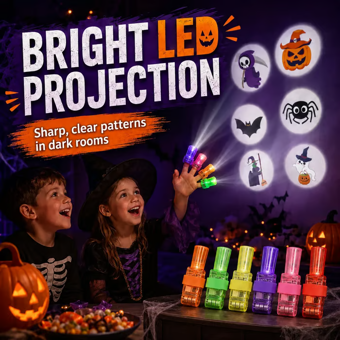 Halloween Pattern Finger Projector Lights - image-6a96e720c29c42b0f151ac06
