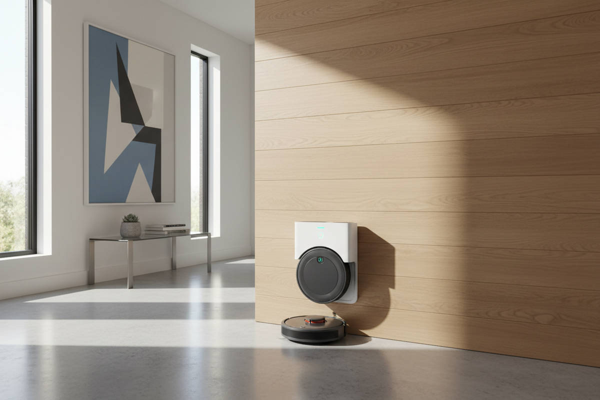 Robot vacuum auto docking on charging station