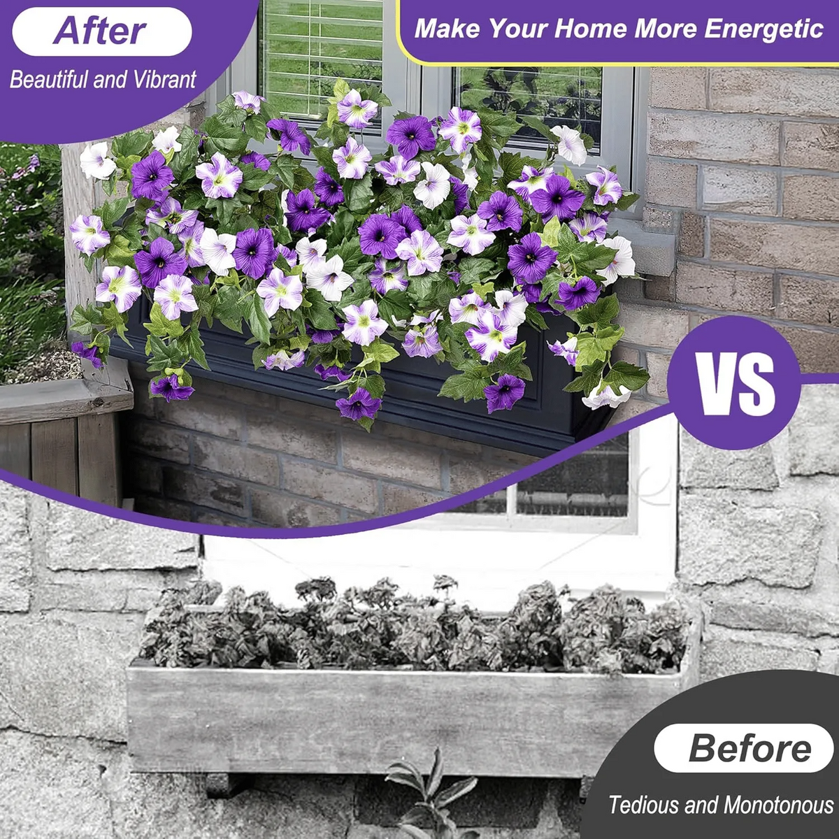 Last Day 61% OFF🔥 Fade-Proof, UV-Resistant Artificial Petunias – Vibrant, Colorfast Outdoor Flowers for Patio & Garden