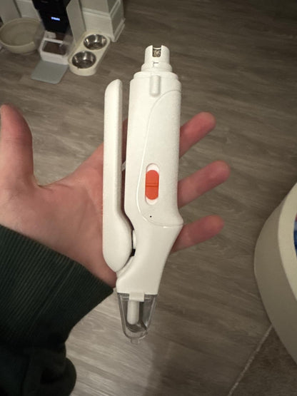 2-in-1 Pet Nail Clippers with Grinder & Dual LED Lights