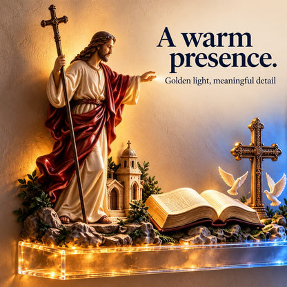 ✝️ Jesus & Angel Lighted Wall Decor ✨