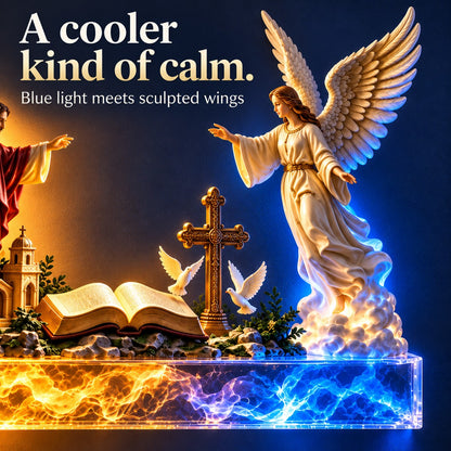 ✝️ Jesus & Angel Lighted Wall Decor ✨