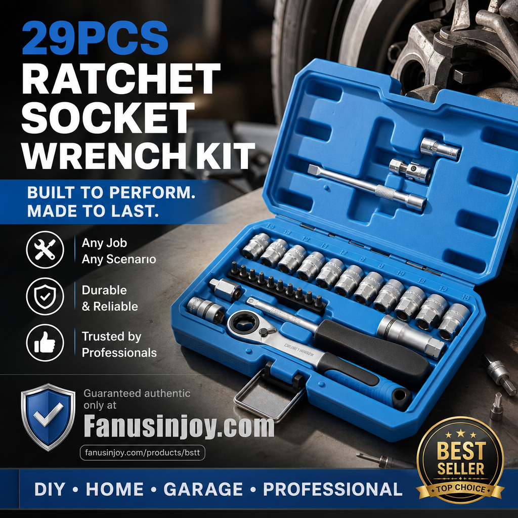 🎉 2026 Sale — Over 16,600 Sold!🔧29‑Pcs Ratchet Socket Wrench Kit 🛠️