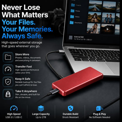 🔥 LAST DAY 50% OFF-Portable External SSD – Protect Your Photos, Videos & Important Files