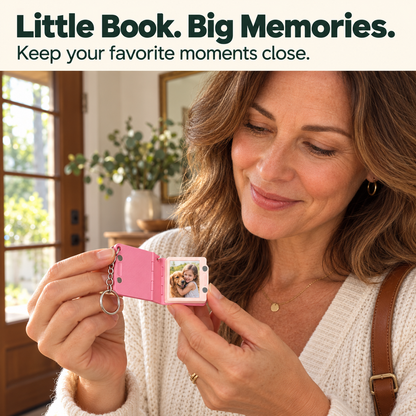 📖 Mini Photo Book Keychain – Keep Your Favorite Memories Close