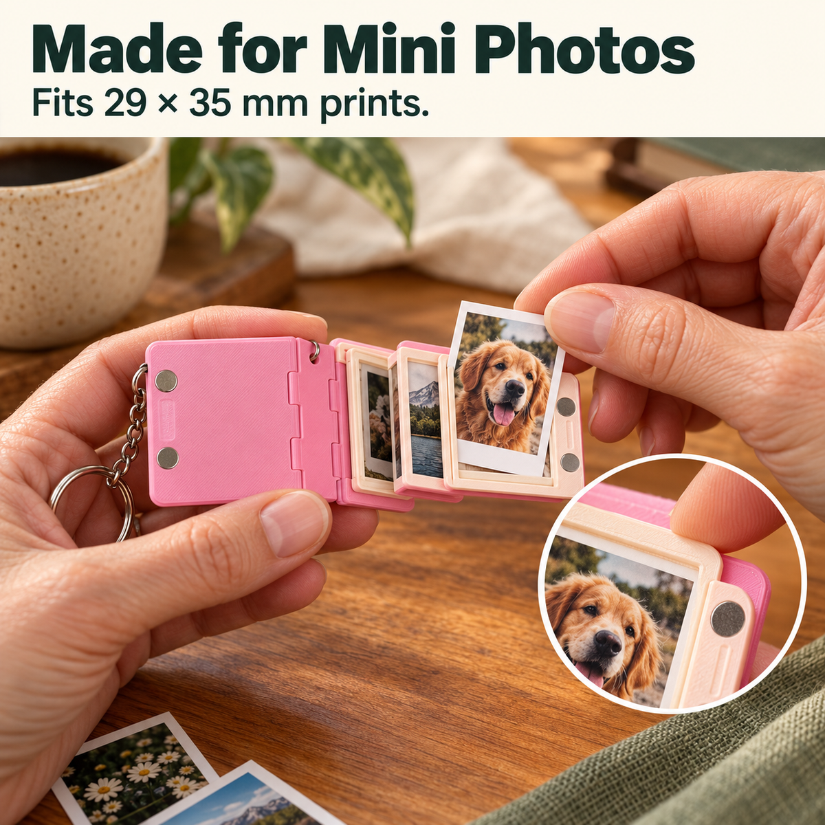 📖 Mini Photo Book Keychain – Keep Your Favorite Memories Close
