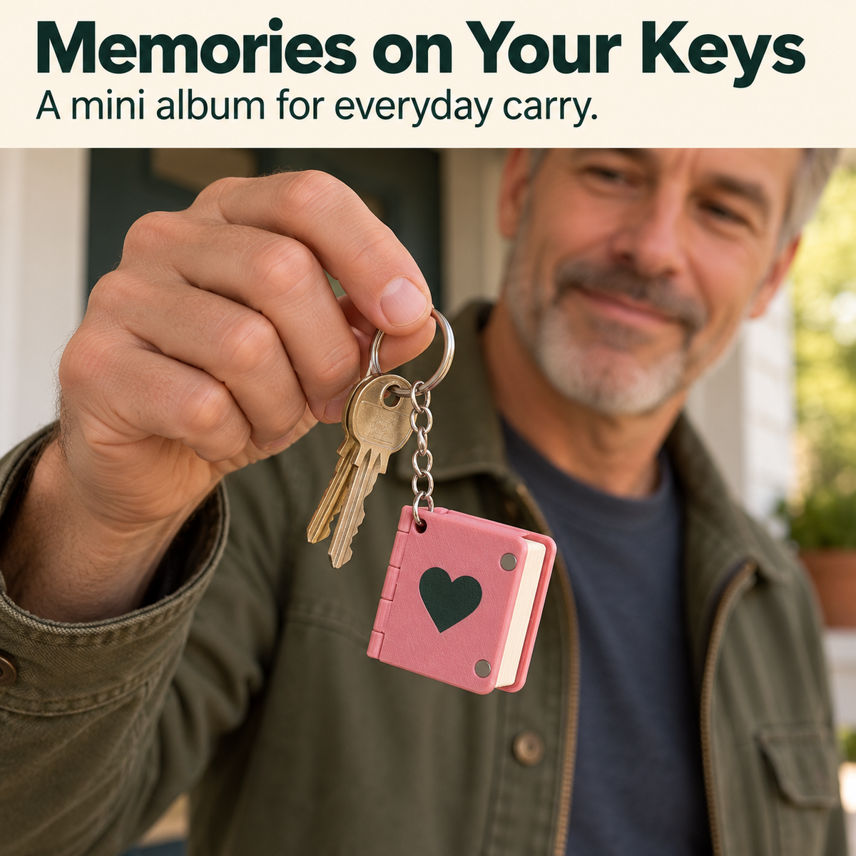 📖 Mini Photo Book Keychain – Keep Your Favorite Memories Close