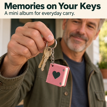 📖 Mini Photo Book Keychain – Keep Your Favorite Memories Close