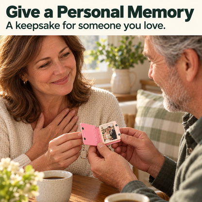 📖 Mini Photo Book Keychain – Keep Your Favorite Memories Close