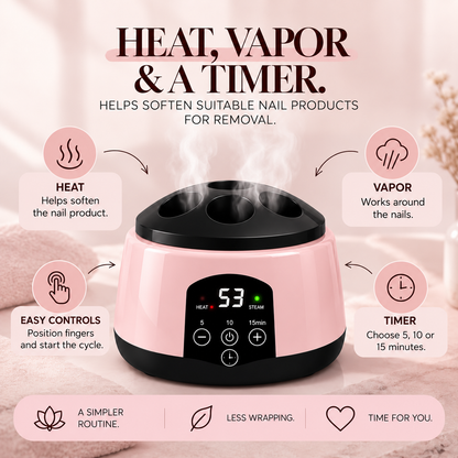 💅 Steam Gel Polish Remover – 5/10/15-Minute Timer