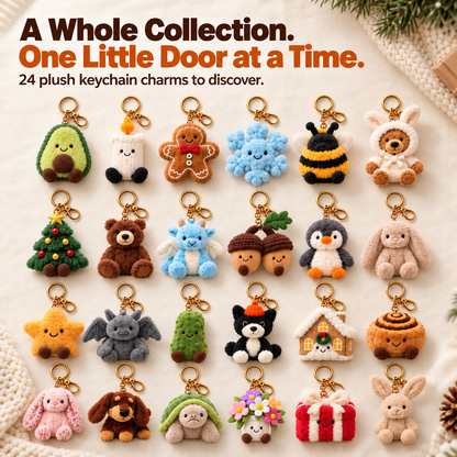 🎁 24-Day Plush Keychain Advent Calendar – A Little Surprise Every Day 🎄