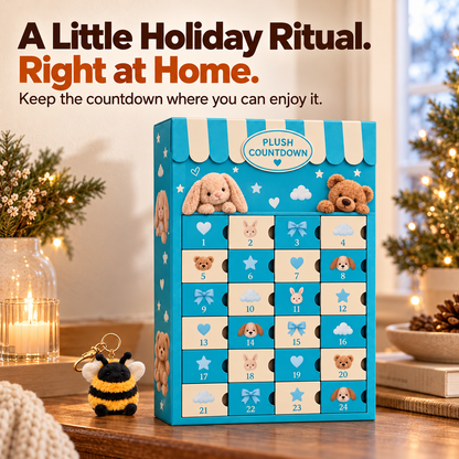 🎁 24-Day Plush Keychain Advent Calendar – A Little Surprise Every Day 🎄