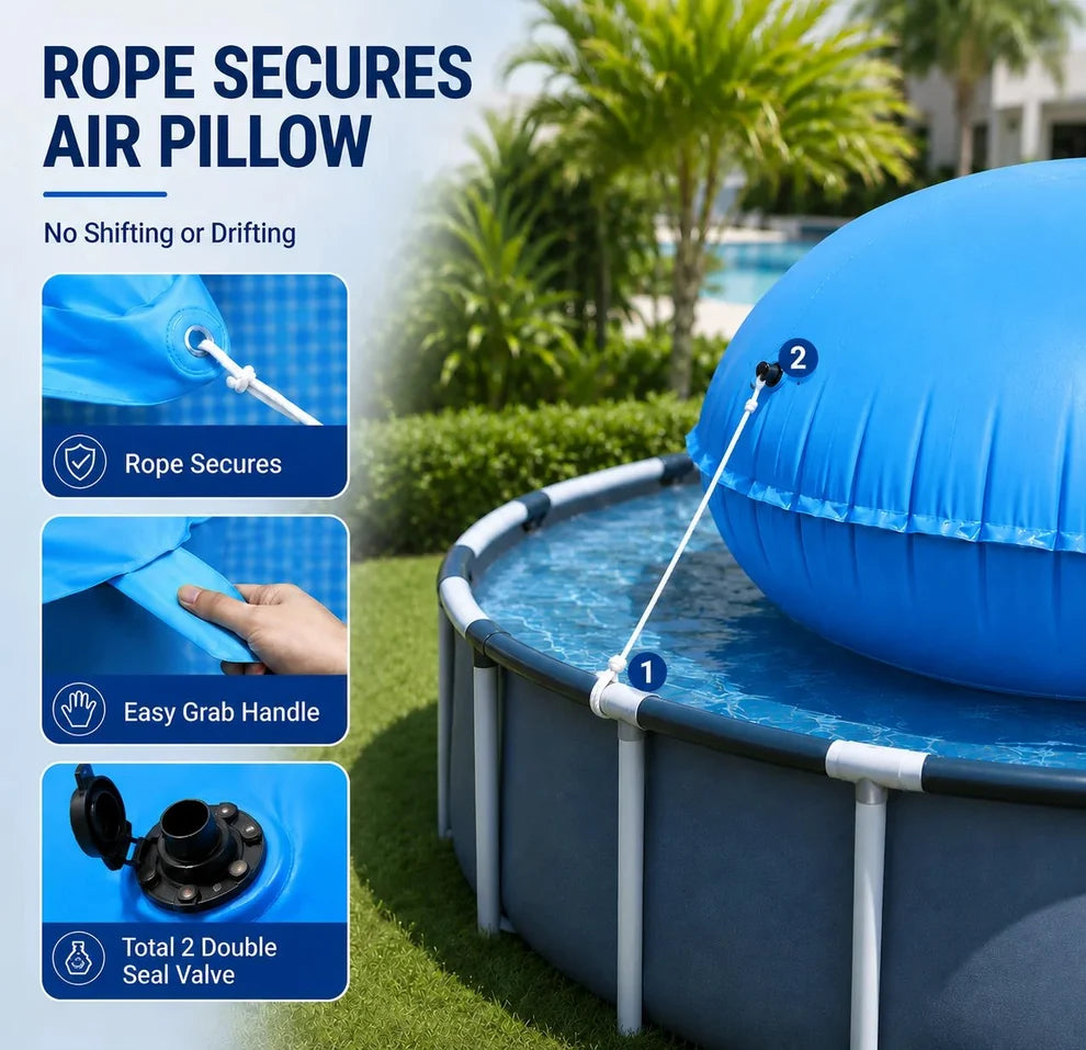 💧 Winter 50% OFF - Uirway Heavy‑Duty PVC Winter Pool Pillow for Above‑Ground Pools