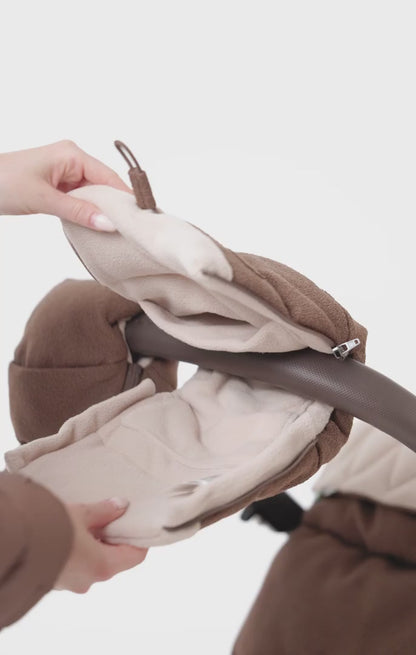 Universal Stroller Mittens – Warm Fleece-Lined Pushchair Hand Muffs for Winter Walks