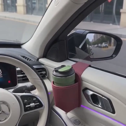 Leather Car Door Storage Pocket