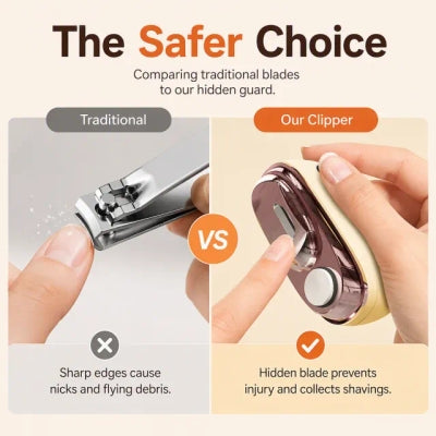 🔥2-in-1 Smart Electric Nail Trimmer u0026 Polisher for All Ages 👨‍👩‍👧‍👦 – Blade-Free, Blood-Free u0026 Stress-Free Nail Care! 💅
