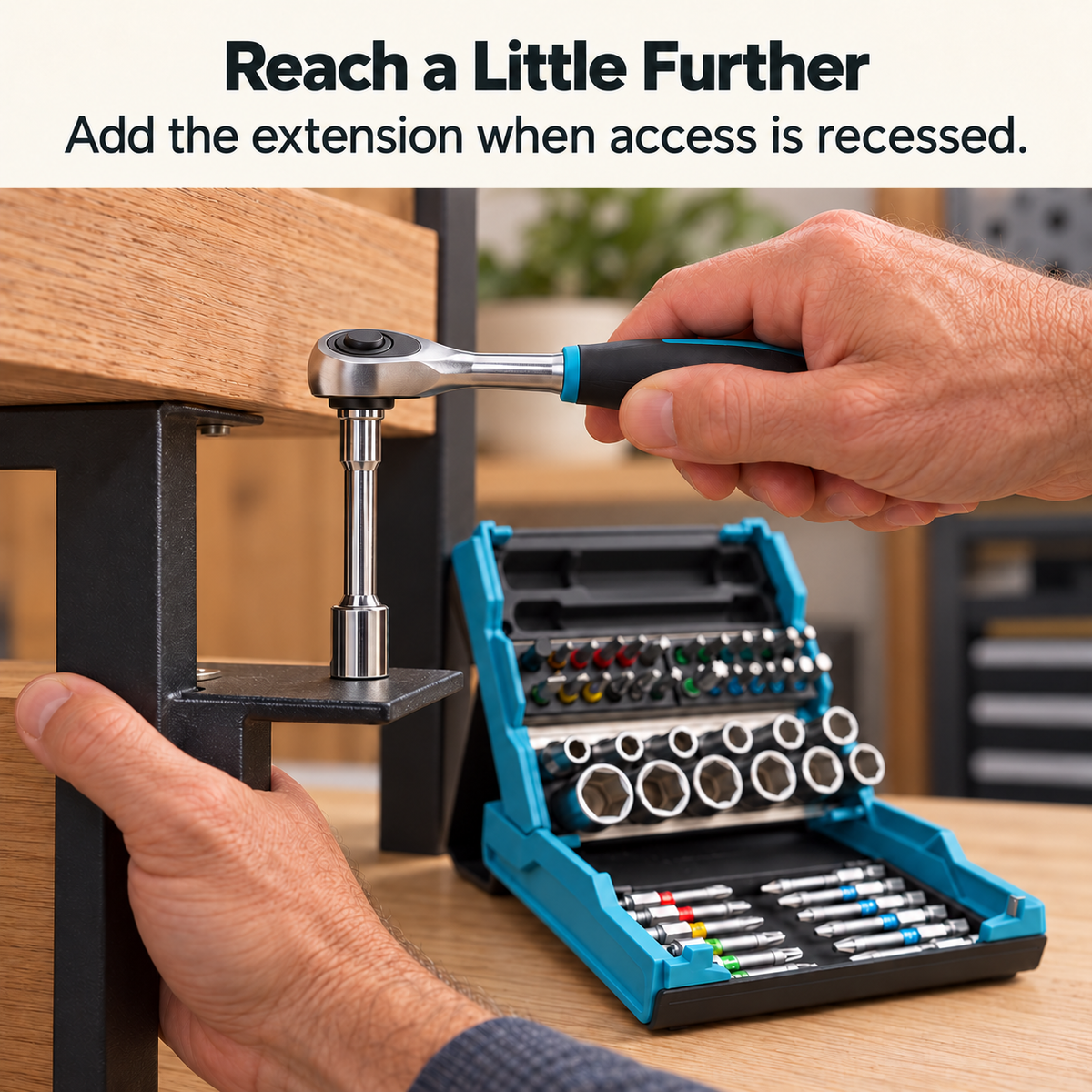 🔧 69-Piece Compact Ratchet & Socket Set – 1/4-Inch Drive with Driver Bits & Folding Case