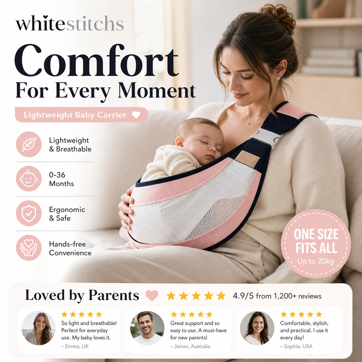 🎉 2026 Sale — Over 30,000 Sold! 👶 4-in-1 Breathable Baby Carrier – 0-36 Months, Front/Back/Facing In/Out – Hands-Free Comfort for Parent & Baby! ✨