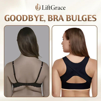 👙 Front Closure Cross-Back Wireless Posture Bra – Ultra Push-Up, All-Day Comfort & Natural Lift for a Slimmer, Taller Silhouette 💖