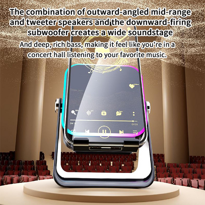 🔥Limited 50% discount!🔥 5-in-1 wireless Bluetooth speaker with induction function and adjustable cell phone holder